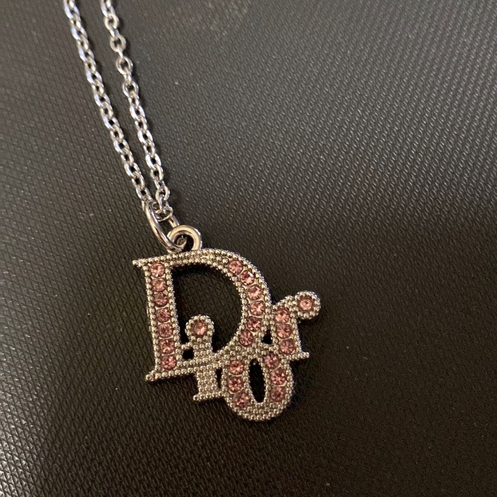 DIOR CHARM AUTHENTIC ZIPPER PULL WITH AN unbranded  Silver Necklace